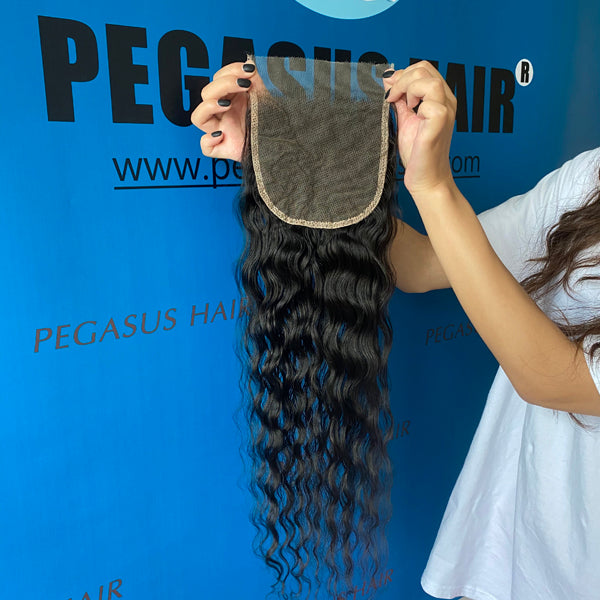 5x5" HD Swiss Lace Closure Natural Wave Brazilian Hair 【PWH2212】 - pegasuswholesale