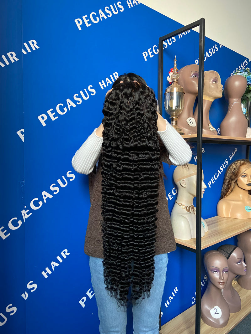 13X6" HD Lace Front WigS burmese curly wavy Invisible lace NEW STYLE  180% density - pegasuswholesale