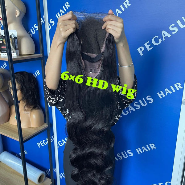Body Wave Undetectable HD Lace 6x6 13x6 Lace Closure Frontal Wig - pegasuswholesale