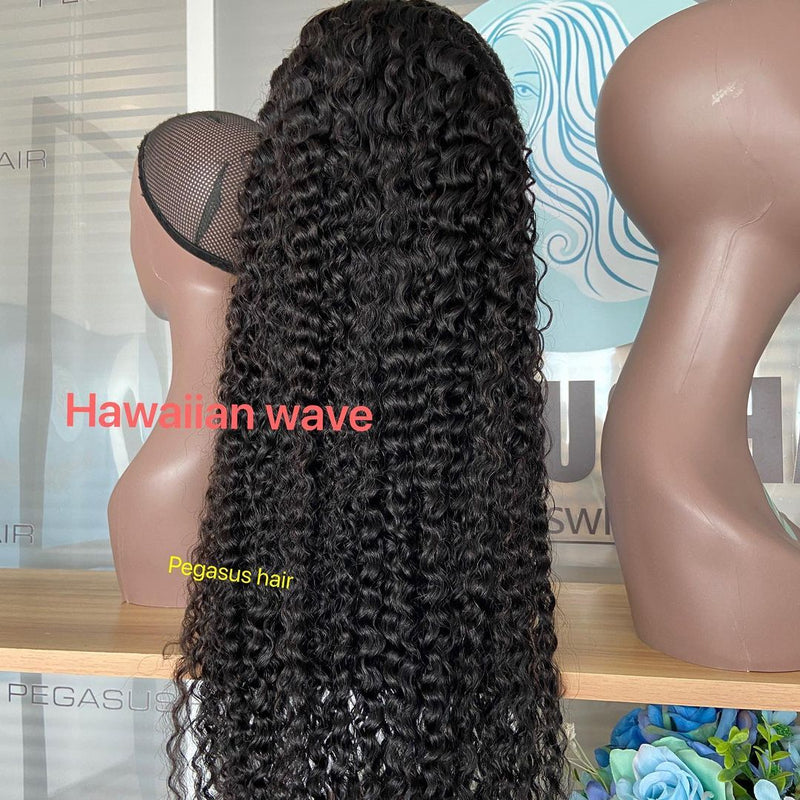 Hawaiian Wave Lace Closure Frontal Wigs Brazilian Human Hair - pegasuswholesale