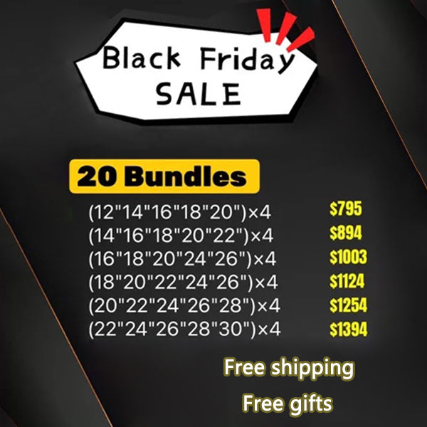 Black Friday SALE DEAL Bundles 20pcs Human hair - pegasuswholesale