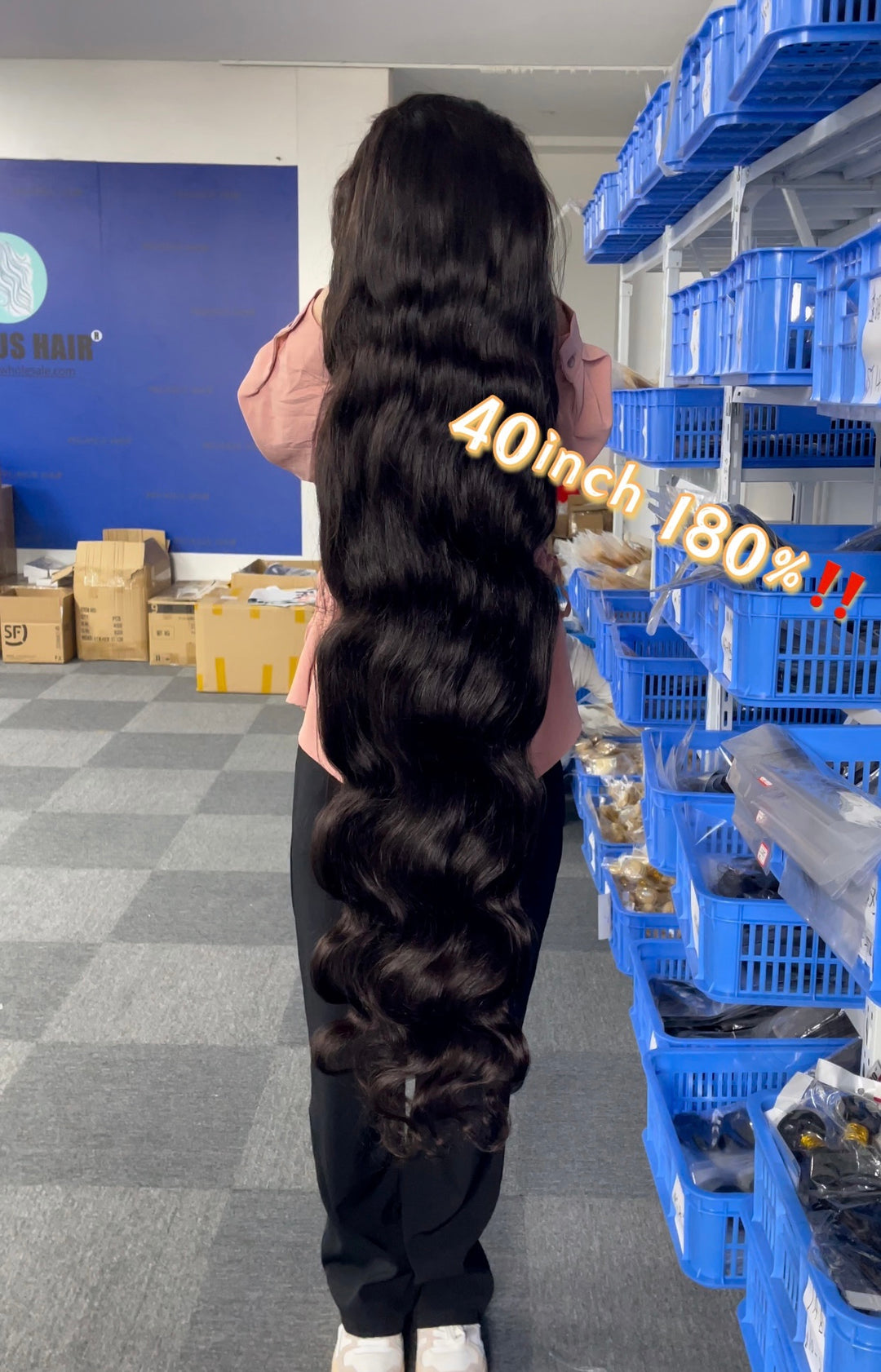 40" Lace Frontal Wigs Brazilian Human Hair Straight Body Wave - pegasuswholesale