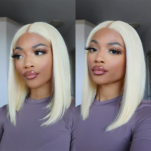 #613 Blonde Short Bob Lace Front Wig 150% Density 【PEG016】 - pegasuswholesale