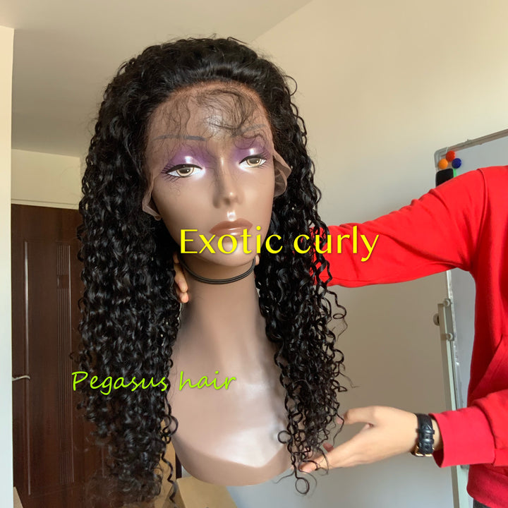 Exotic Curly 4x4 5x5 13x4" Lace Frontal Closure Wig (HD lace/Regular lace)