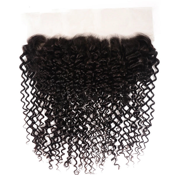 13X6 Transparent Lace Frontal With 2/3/4 Bundles Curly Human Hair - pegasuswholesale