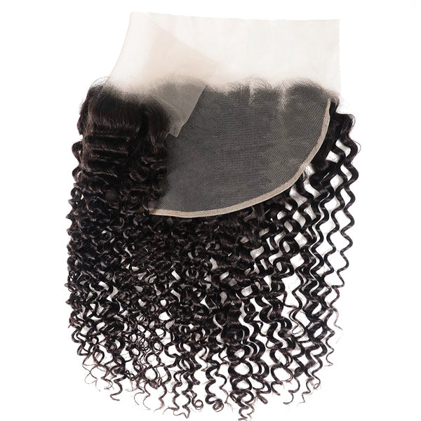 13X6 Transparent Lace Frontal With 2/3/4 Bundles Curly Human Hair - pegasuswholesale