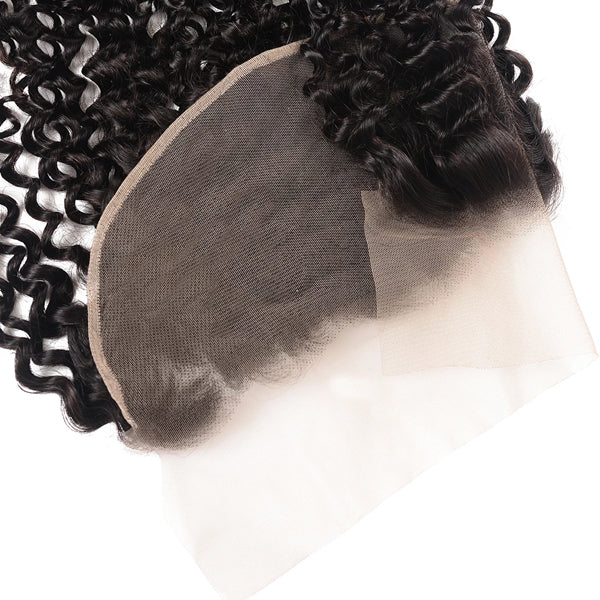 13X6 Transparent Lace Frontal With 2/3/4 Bundles Curly Human Hair - pegasuswholesale