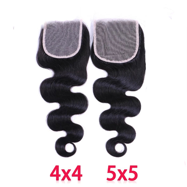 Wholesale 5PCS Body Wave HD Swiss Lace Closure Brazilian Human Hair - pegasuswholesale