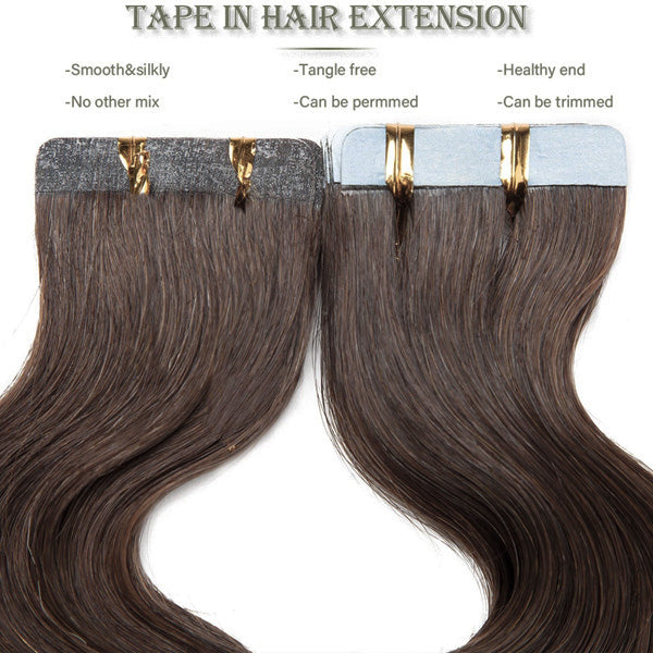 Classic Tape In Hair Extensions Brown Color - pegasuswholesale