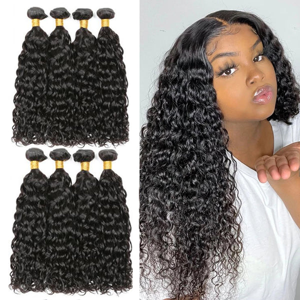Water Wave 3/4 Bundles Deal Raw Indian Human Hair - pegasuswholesale