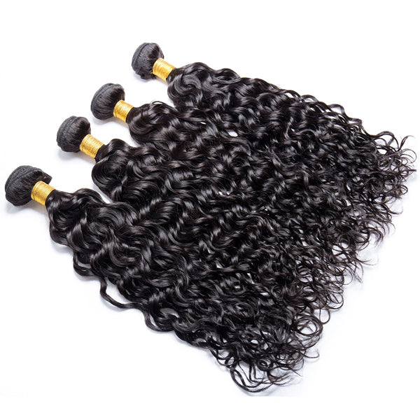 13X6 Transparent Lace Frontal With 2/3/4 Bundles Water Wave Human Hair - pegasuswholesale