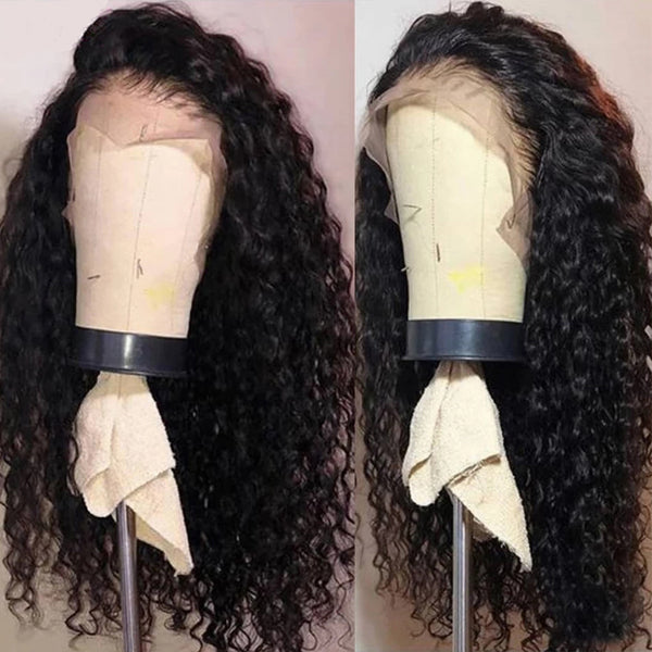 Water Wave Transparent Lace Frontal Closure Wigs 4x4 5x5 13x4" Brazilian Human Hair - pegasuswholesale