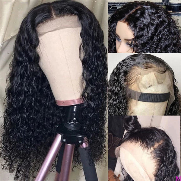 Water Wave Transparent Lace Frontal Closure Wigs 4x4 5x5 13x4" Brazilian Human Hair - pegasuswholesale
