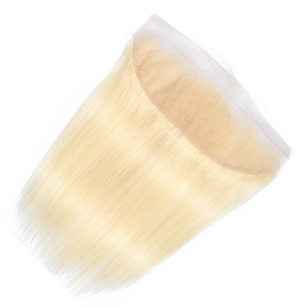 #613 Blonde Straight Ear to Ear 13x4 Lace Frontal preplucked - pegasuswholesale