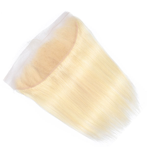#613 Blonde Straight Ear to Ear 13x4 Lace Frontal preplucked - pegasuswholesale