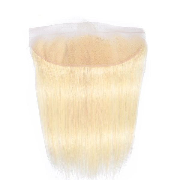 #613 Blonde Straight Ear to Ear 13x4 Lace Frontal preplucked - pegasuswholesale