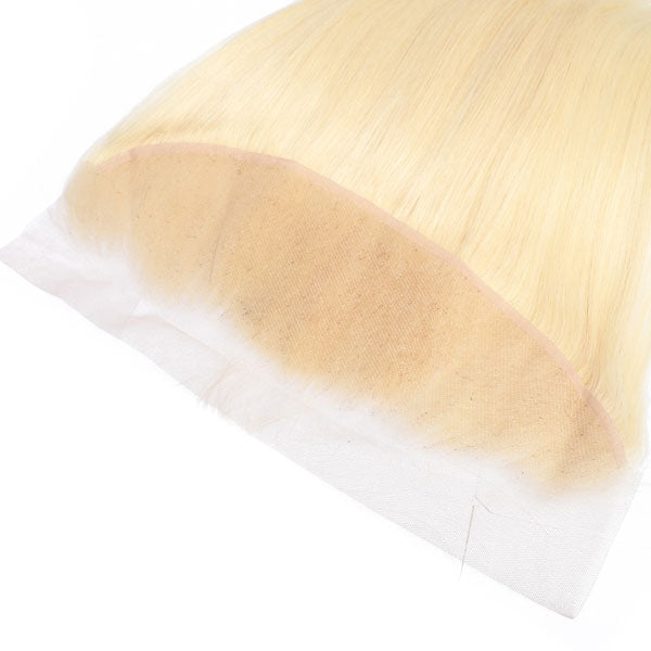 #613 Blonde Straight Ear to Ear 13x4 Lace Frontal preplucked - pegasuswholesale