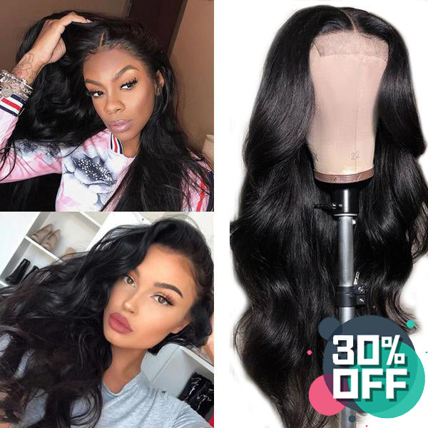 4x4 Lace Closure Wigs  Body Wave 180% 150% Density Brazilian Hair - pegasuswholesale