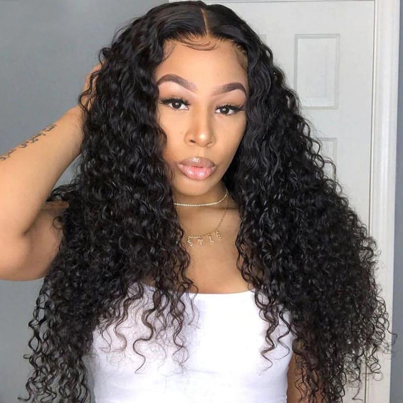 13X6 Transparent Lace Frontal With 2/3/4 Bundles Curly Human Hair - pegasuswholesale