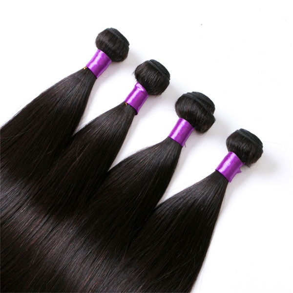 Brazilian Straight Hair Extension 8-30 Inch Natural Color 4 Pieces - pegasuswholesale