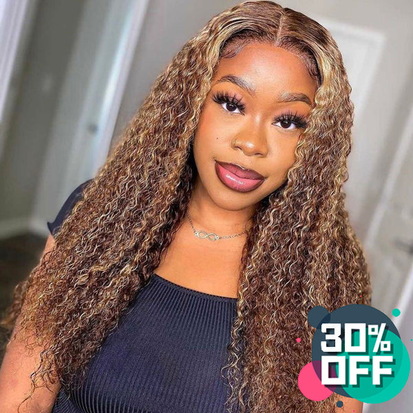 13x4 13x6 HD Lace Front Wigs Curly 150% Density Highlight Ombre Brazilian 【PWC22】 - pegasuswholesale