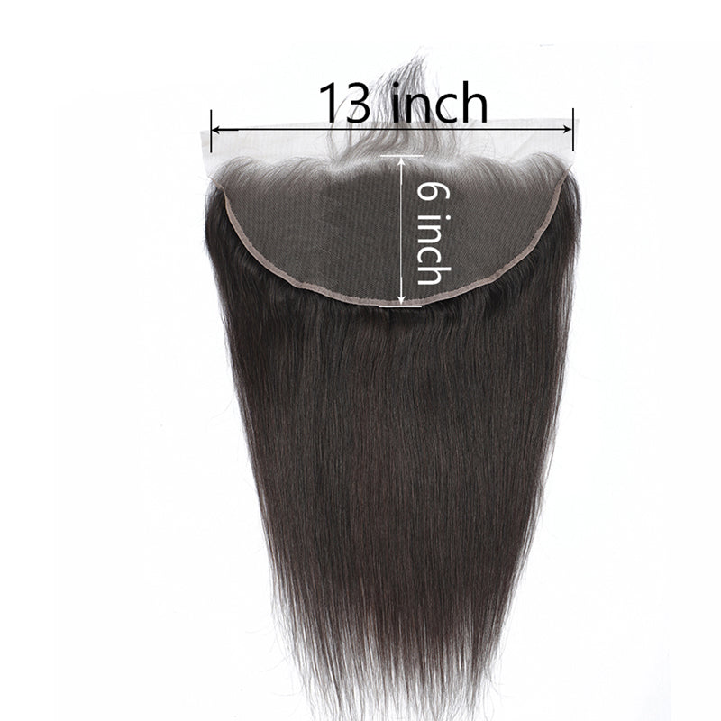 13X6 Transparent Lace Frontal With 2/3/4 Bundles Brazilian Straight Human Hair - pegasuswholesale