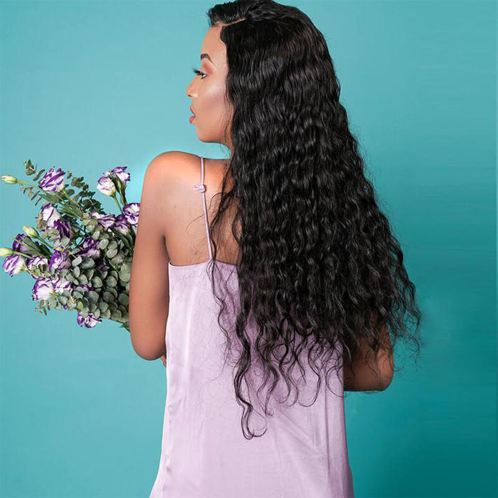13X6 Transparent Lace Frontal With 2/3/4 Bundles Water Wave Human Hair - pegasuswholesale