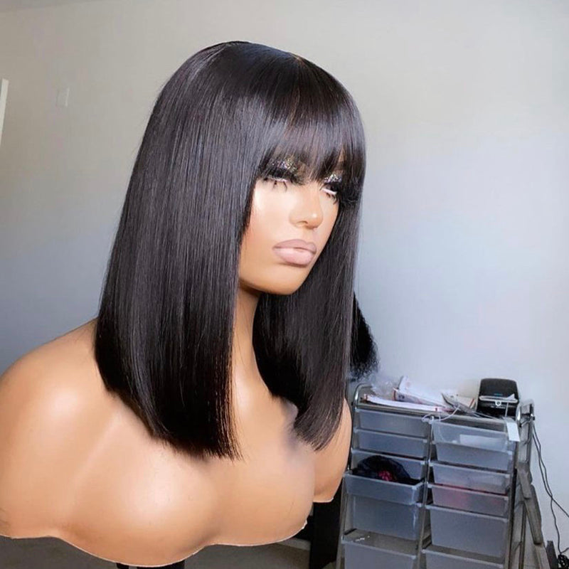 Short Bob With Bang Lace Front Wig - 【PWH6501】 - pegasuswholesale